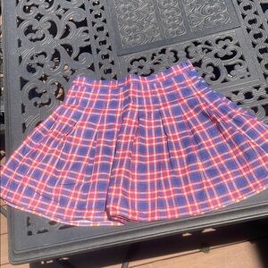 Daisy Street Pink/Blue Mini Skater Skirt